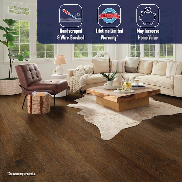 American Vintage Woodland Red Oak 3/4 in. T x 5 in. W Scraped Solid Hardwood Flooring (23.5 sq.ft./ctn)