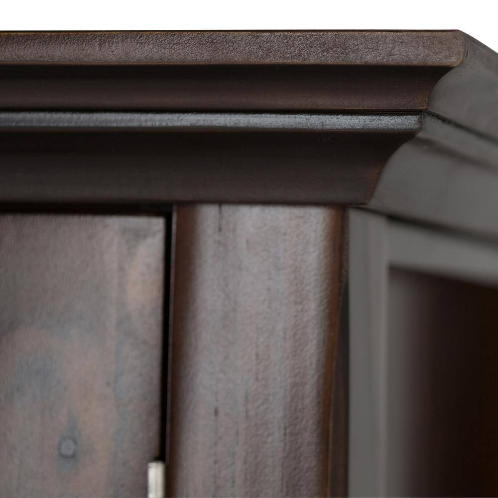 Acadian 39" Brunette Brown Solid Wood Medium Storage Cabinet