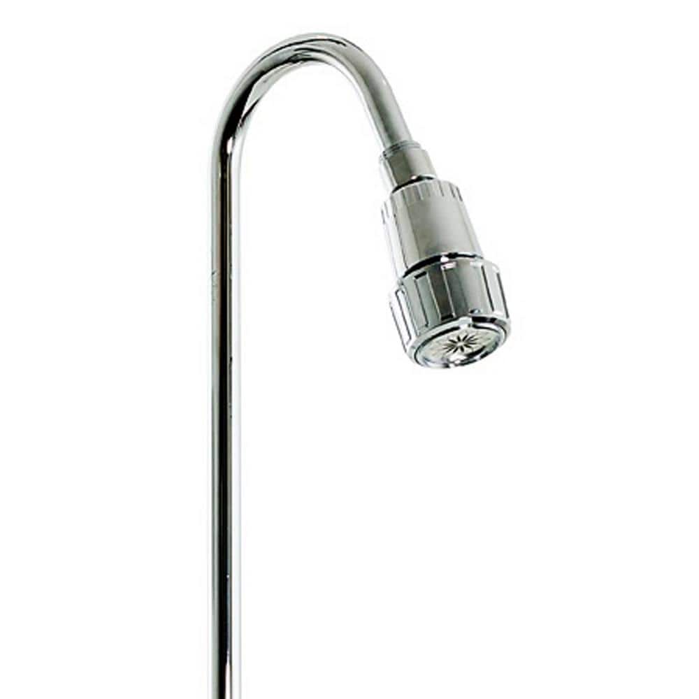 Chrome Wall Mounted Double Handle Outdoor Shower Faucet