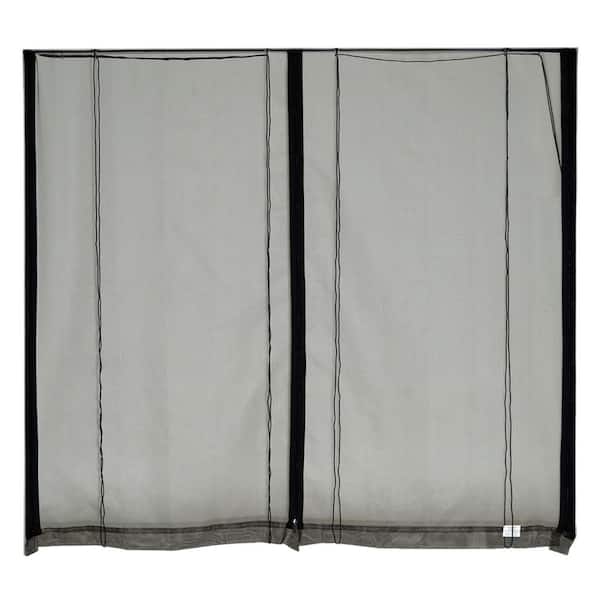 FRESH AIR SCREENS 16 ft. x 7 ft. Roll-Up Garage Door Screen with 3 Zippers and Mesh Rod Pocket