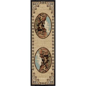 Lodge King Great Escape Multi 2 ft. x 8 ft. Western Area Rug
