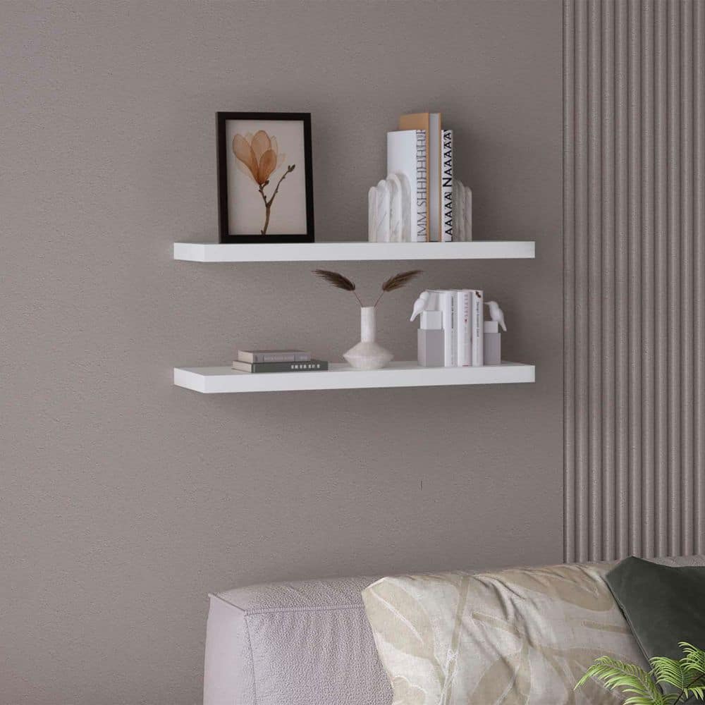 31.5 in. W x 9.8 in. D Floating Wall Shelves Set of 2, Display Shelves Home
