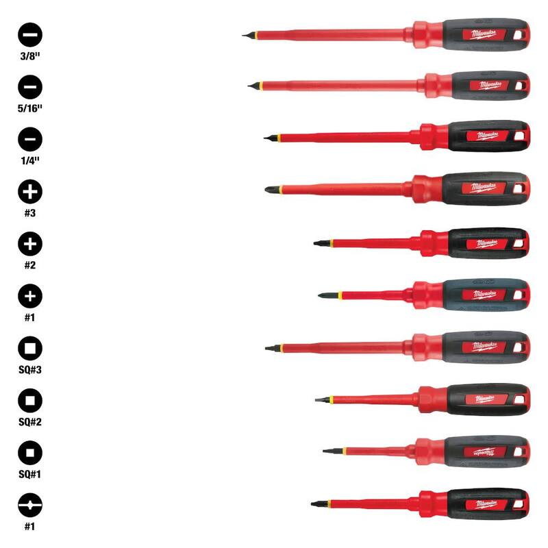 1000V Insulated Screwdriver Set with Case (10-Piece)