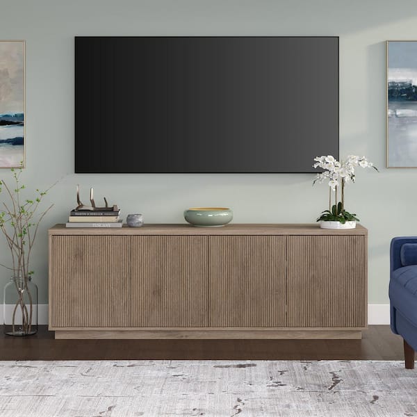 Hanson 70 in. Antiqued Gray Oak TV Stand Fits TV's up to 75 in.