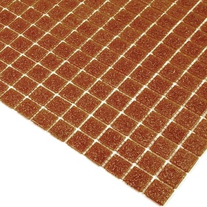 Dune Glossy Apricot Red 12 in. x 12 in. Glass Mosaic Wall and Floor Tile (20 sq. ft./case) (20-pack)