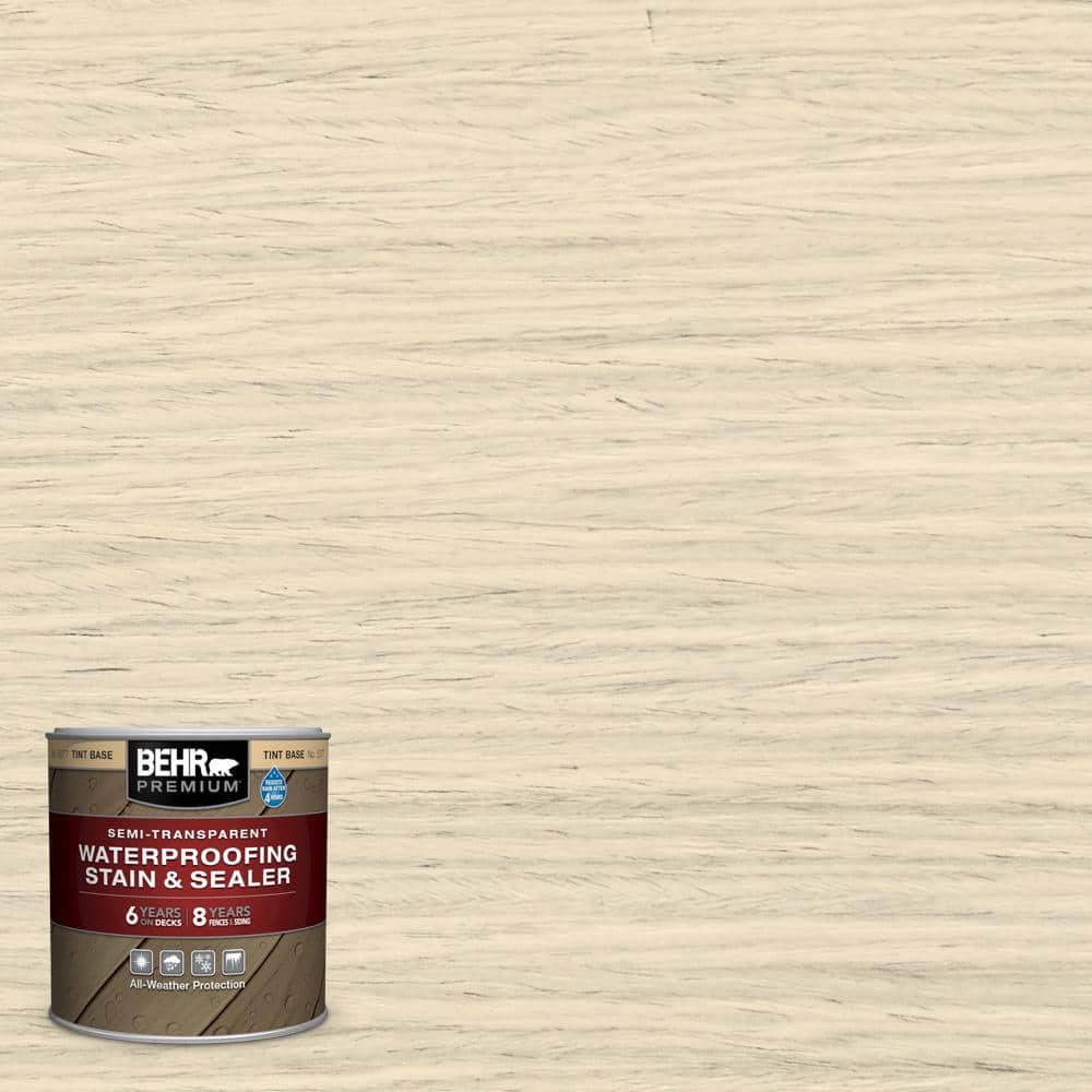 8 oz. #ST-157 Navajo White Semi-Transparent Waterproofing Exterior Wood Sta