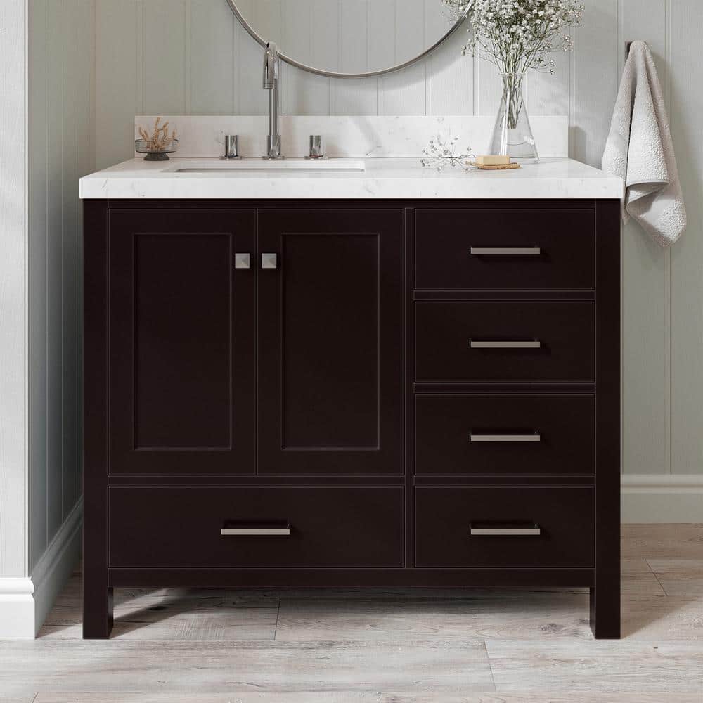 Cambridge 42 in. Single Sink Freestanding Bathroom Vanity in Espresso with Carrara White Quartz Top price history on PriceWatchPro