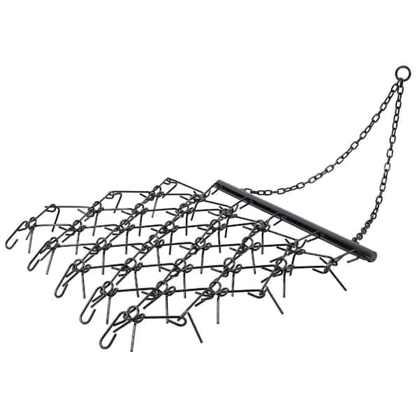 4 ft. x 4 ft. Heavy-Duty Steel Drag Harrow, Field Leveling Chain Rake ...