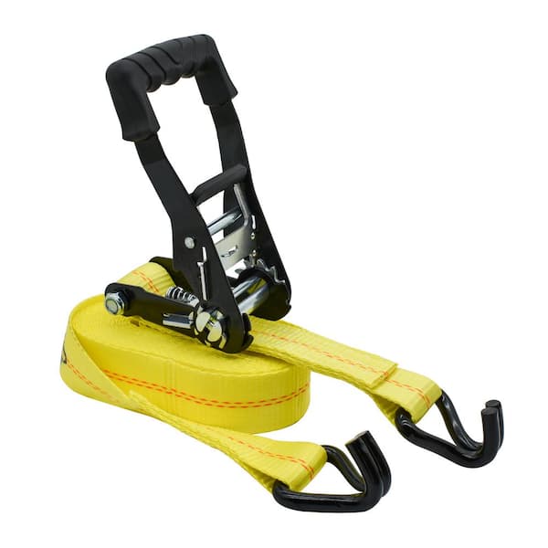 27 ft. x 2 in. Heavy-Duty Ratchet Tie-Down Strap with J Hook