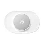 Nest Thermostat - Smart Programmable Wi-Fi Thermostat Snow + Nest Thermostat Trim Kit Snow