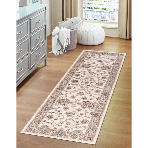 Concord Global Trading Cashmere Ivory 2 ft.x 7 ft. Traditional