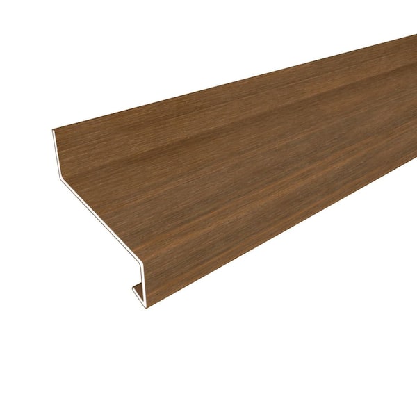 Alusions 3.19 in. x 3.19 in. x 8 ft. Peruvian Teak Composite Aluminum Z Flashing Trim