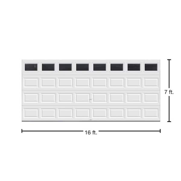Clopay Classic Steel Short Panel 16 ft x 7 ft Non-Insulated White