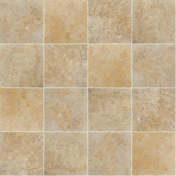 MSI Take Home Tile Sample - Riviera 6 in. x 6 in. Tumbled Travertine Paver Tile (0.25 sq. ft.)