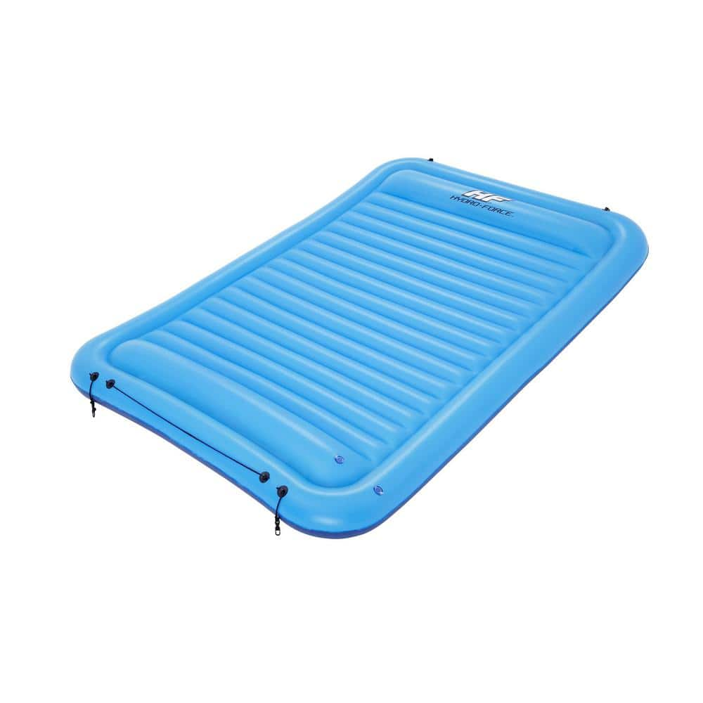 Bestway Hydro-Force PVC Sun Soaker 4 Person Inflatable Platform Lake Float, Blue