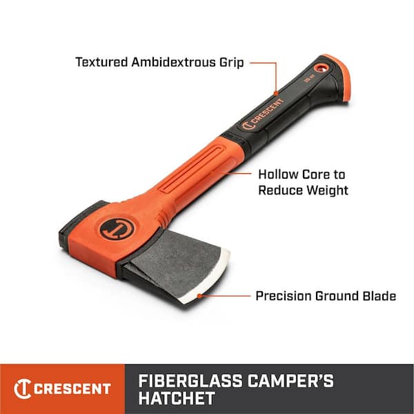 14 in. Fiberglass Handle Camper's Hatchet with Sheath