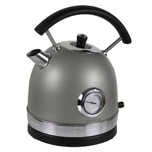 Retro-Style Electric Kettle, 1.7 Liter Capacity, 1500 W, In Gray