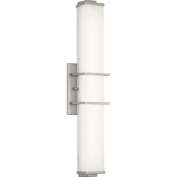 Progress Lighting Phase 2.2 LED Collection 24" Brushed Nickel White Shade Modern Bath Vanity Light