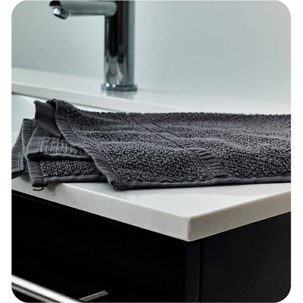 Lucera 30'' Espresso Solid Wood Wall-Mount Vanity with Quartz Top