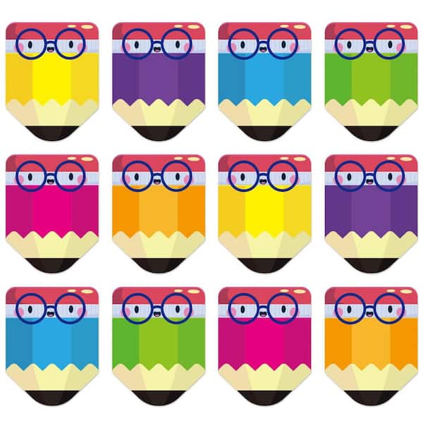 36-Pack Confetti Waterproof Desk, Student Name Tags Stickers for Classroom Organization