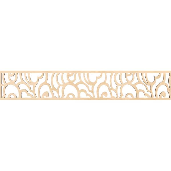 Ekena Millwork Springfield Fretwork 0.25 in. D x 46.625 in. W x 8 in. L Birch Wood Panel Moulding