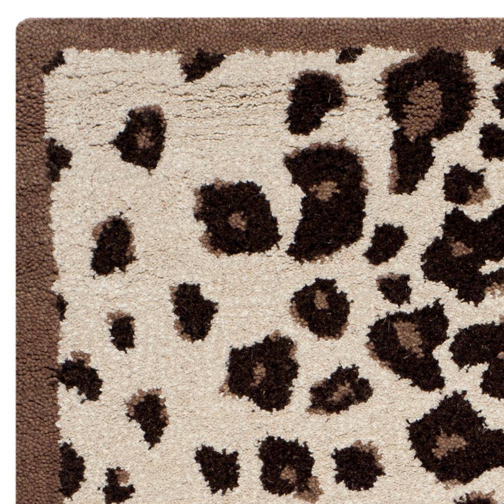 Hand-Tufted Round Gray Wool & Viscose 30" Area Rug