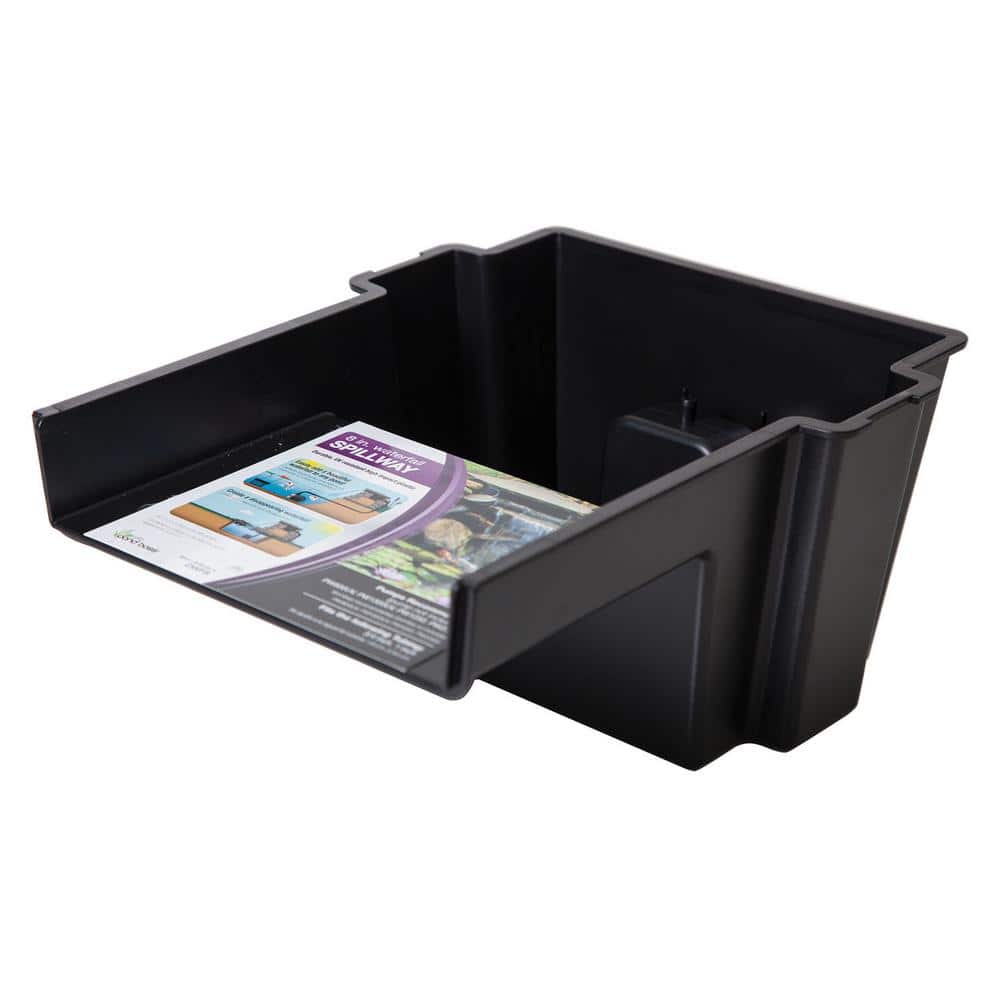 8 Inch Black High Impact Plastic Waterfall Spillway