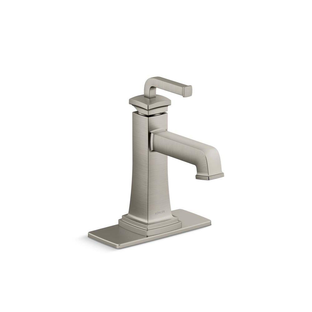 KOHLER Riff Single-Handle Single-Hole Bathroom Faucet in Vibrant Brushed Nickel