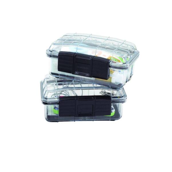 Husky 7 in. 1-Compartment Polycarbonate Storage Small Parts Organizer (2-Pack)