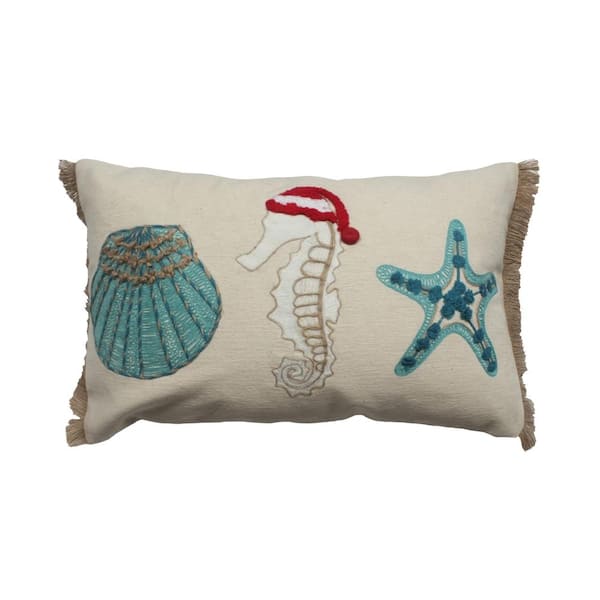 MOD LIFESTYLES 14 in. x 20 in. Under the Sea Christmas pillow