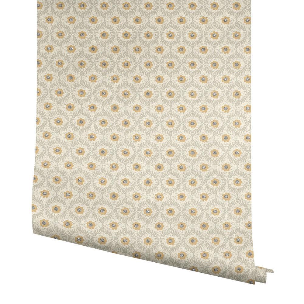 Emma Linen Floral Non-Pasted Washable Wallpaper