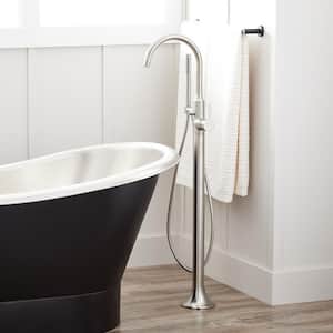 Lentz Single-Handle Floor Mounted Roman Tub Faucet in. Brushed Nickel