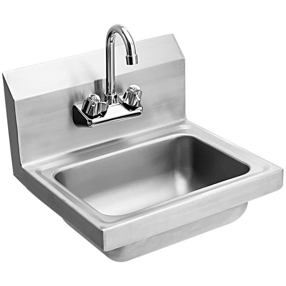17 in. Drop-In/Undermount Single Bowl Stainless Steel Hand Sink. Commercial