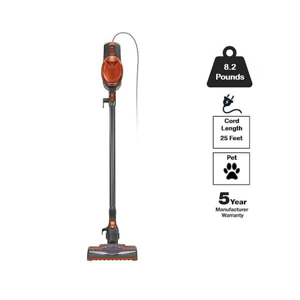 Rocket Bagless Corded Washable Filter Stick Vacuum Cleaner for Hard Floors/ Rugs with Powerful Pet Hair Pickup in Orange