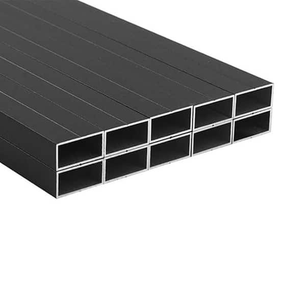 Afoxsos 32 x 1 Aluminum Rectangle Deck Balusters Black Matte Finish 25-Pack with Screws for Railing Porch Staircase