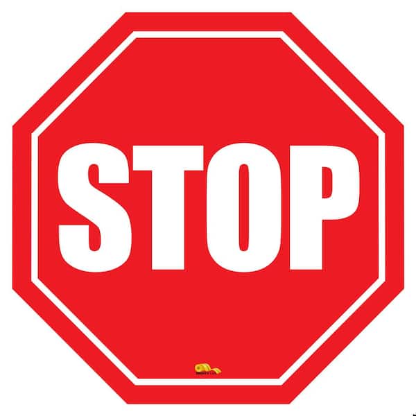 12 in. Stop Sign Modern Floor Sign