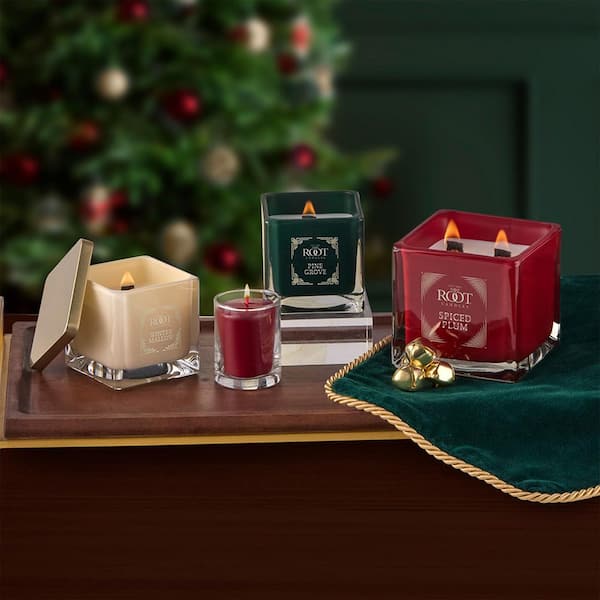 Square Green Pine Grove 1 Wick Scented Jar Candle