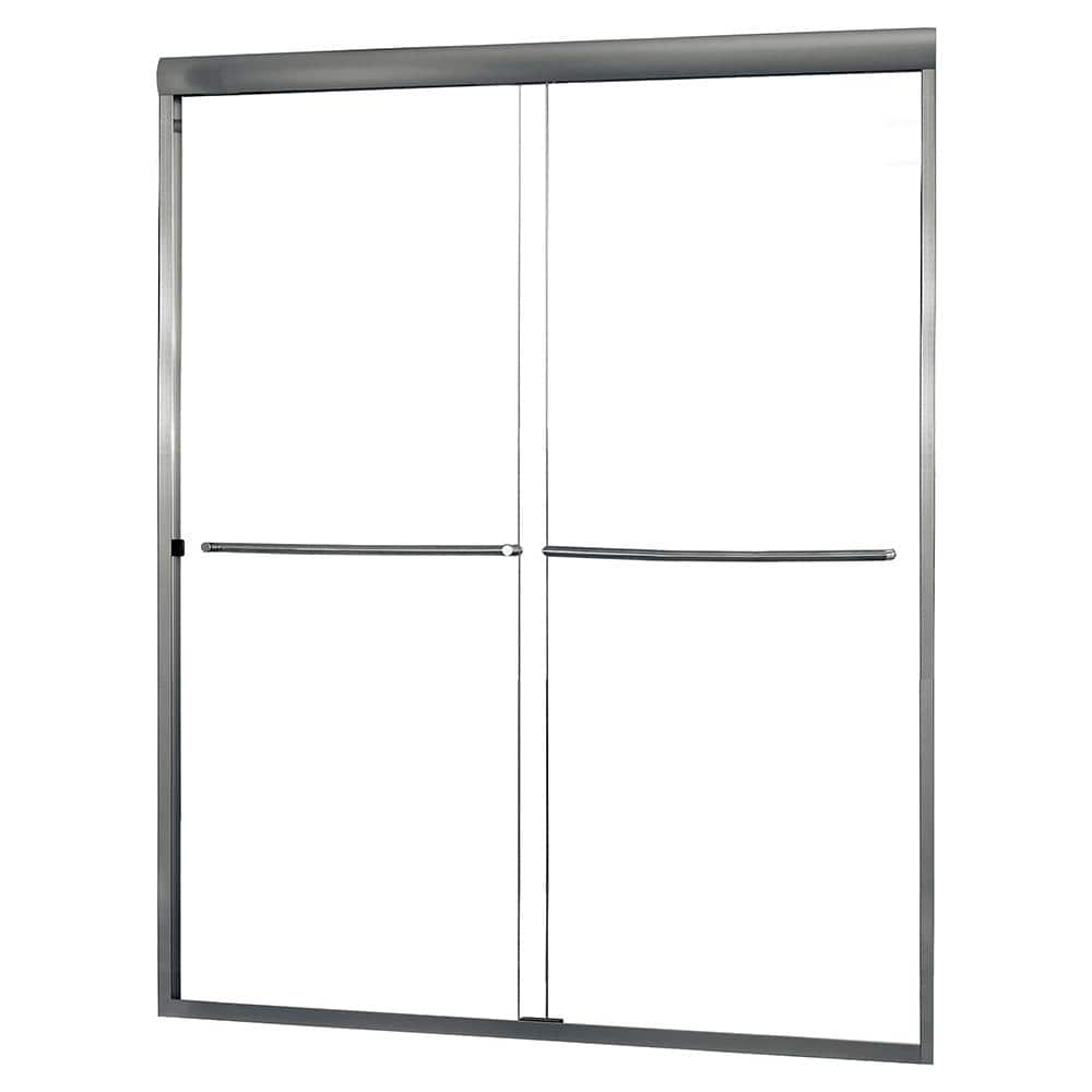 Cove 42 in. - 46 in. x 65 in. H Frameless Sliding Shower Door in Brushed Nickel with 1/4 in. Clear Glass price history on PriceWatchPro