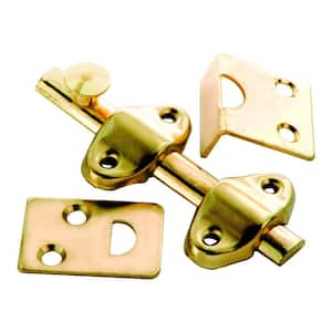 3 in. Polished Brass Surface Door Bolt