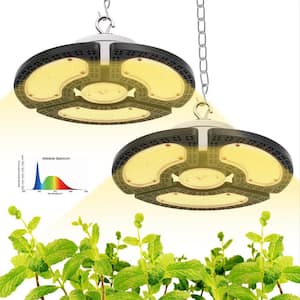 9 IN 2 Pack 80W (2 x 80W) Full Spectrum Grow Lights for Indoor Plants Linkable Plant Grow Light Fixture, Daylight
