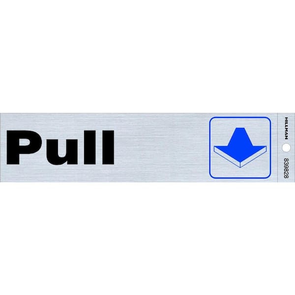 Hillman 2 in. x 8 in. Plastic Pull Sign