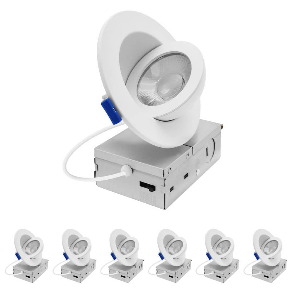 4 In. Floating Gimbal LED Recessed Light, Adjustable 360° Rotation & 90° Tilt, 5CCT, 10W, 1000LM, Dimmable 6 Pack price history on PriceWatchPro