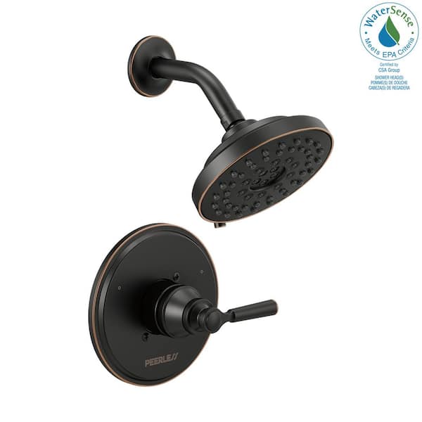 Peerless Westchester 1-Handle Wall Mount Shower Faucet Trim Kit in Oil Rubbed Bronze (Valve not Included)