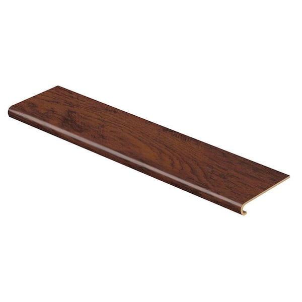 Cap A Tread Dark Brown Hickory/Tattersall Hickory 47 in. L x 12-1/8 in. W x 1-11/16 in. T Laminate to Cover Stairs 1 in. T