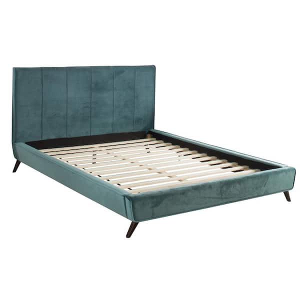 Hillsdale Furniture Aussie Teal Velvet King Platform Bed-2334BKR - The ...