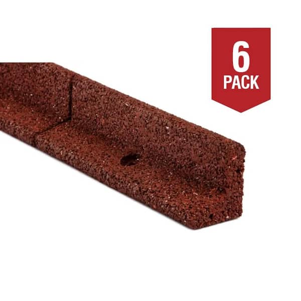 EcoBorder 4 ft. Red Rubber Landscape Edging (6-Pack)