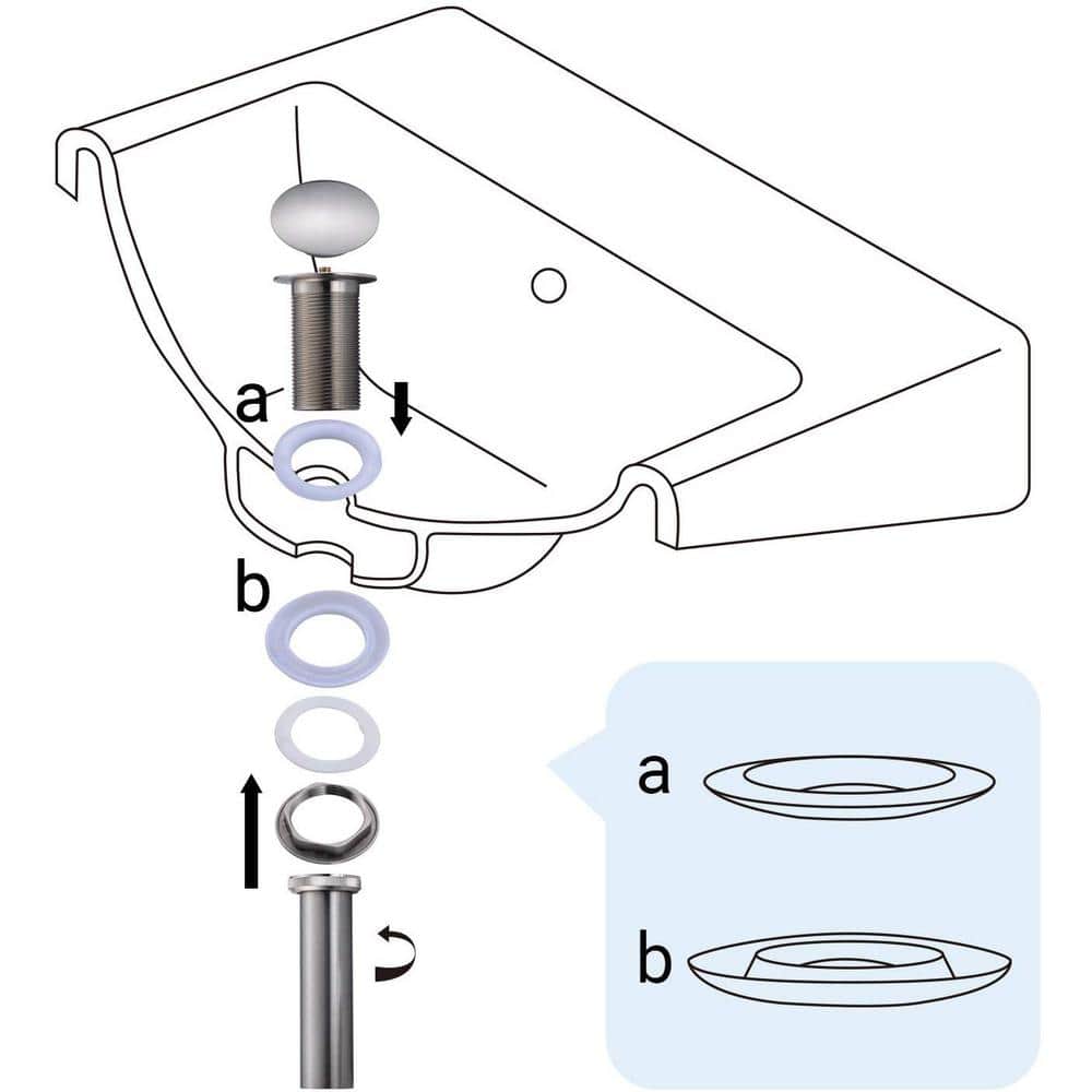 Brushed Gold Bathroom Pop-Up Drain with Overflow and Strainer