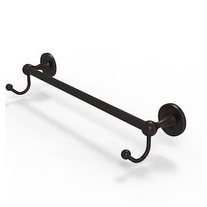 Shadwell Collection 36 in. Towel Bar with Integrated Hooks in Antique Bronze