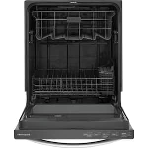 24 in Top Control Built in Tall Tub Dishwasher with Plastic Tub in Stainless Steel with 4-cycles
