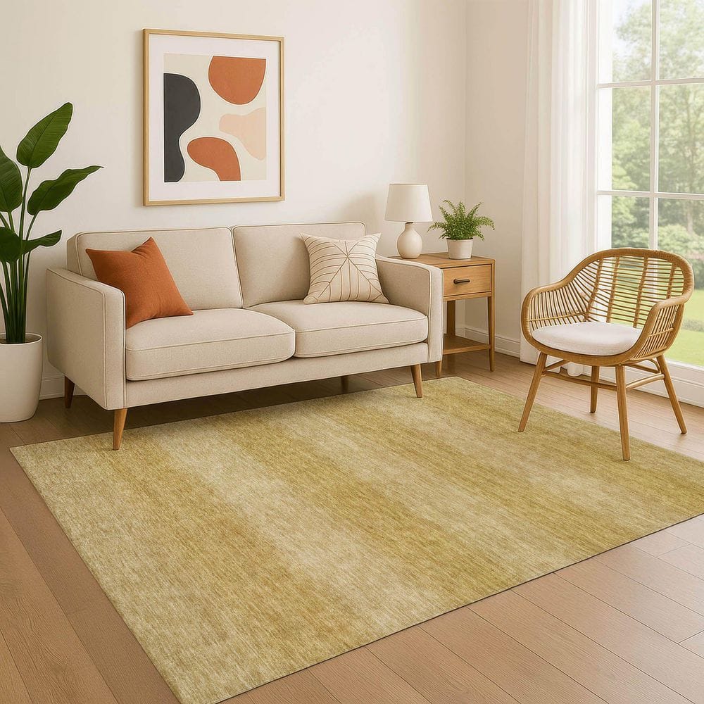 Mayfield Premium Machine Washable Abstract AMF1733 Wheat 8 ft. x 10 ft. Area Rug price history on PriceWatchPro